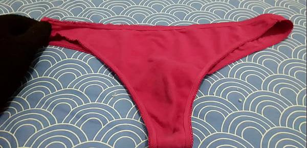  Calzon rojo recien usado - Red used panties